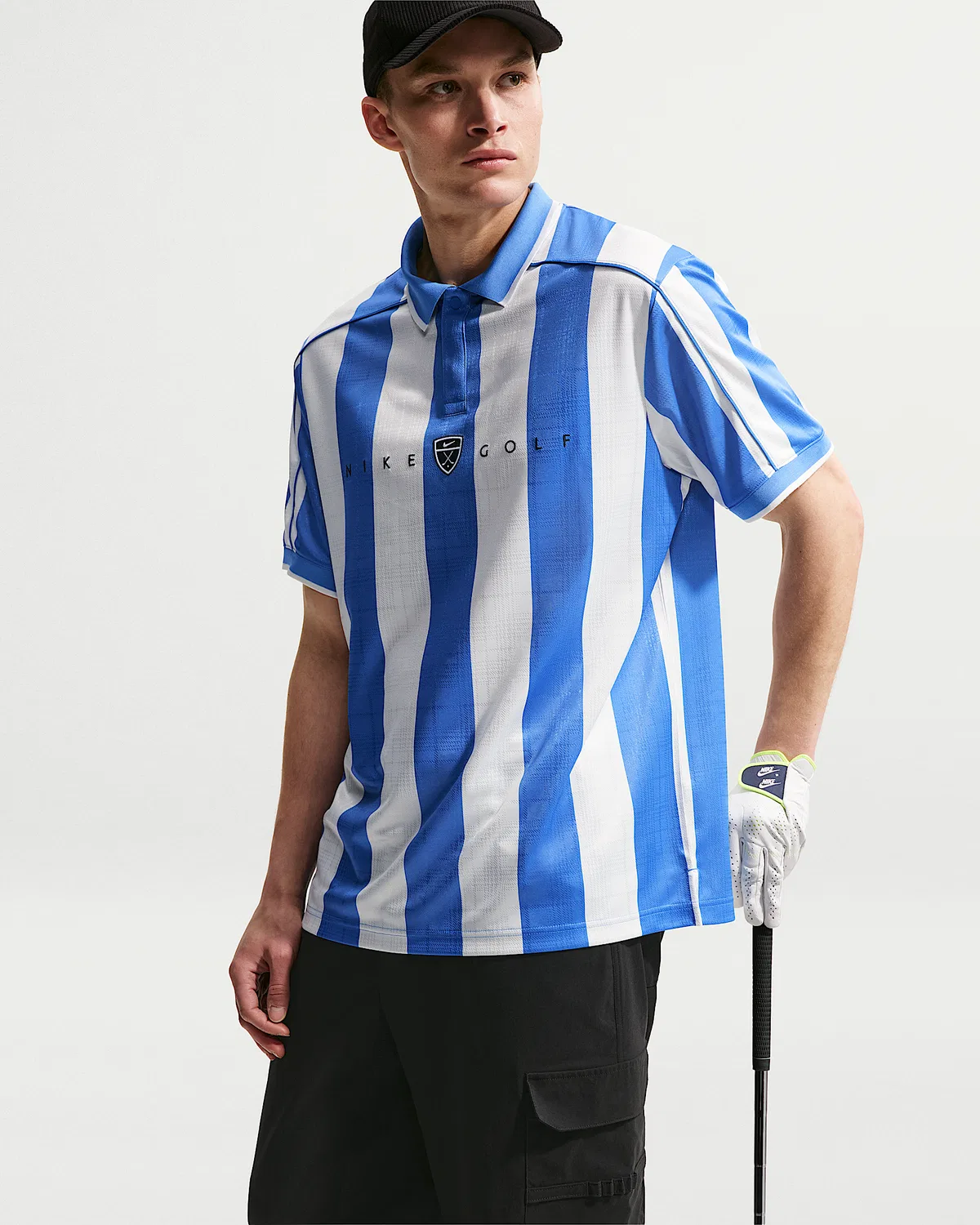 Мужское поло Nike Fairway Fresh Dri-FIT свободного кроя с коротким рукавом, Pacific Blue/Pacific Blue