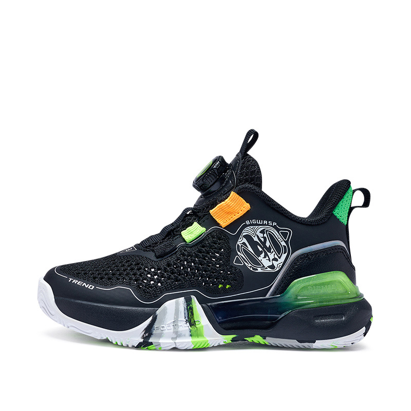 

Детские баскетбольные кроссовки Mid Top Kids' BIG WASP, черный зеленый