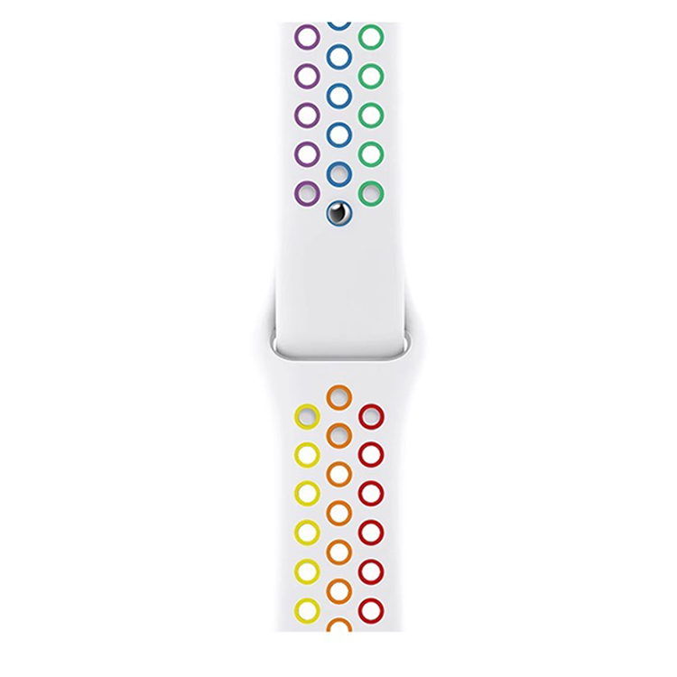 

Wepro Часы Strap Apple Compatibility Silicone Material 38/40/41/42/44/45/49mm, White rainbow |