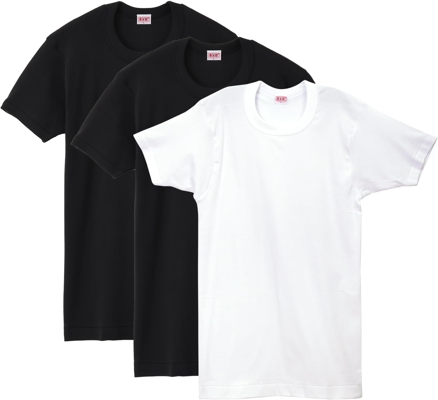 

Футболка BVD GOLD с круглым вырезом и коротким рукавом, комплект из 3 предметов, 100% хлопок, мужская, белый/черный