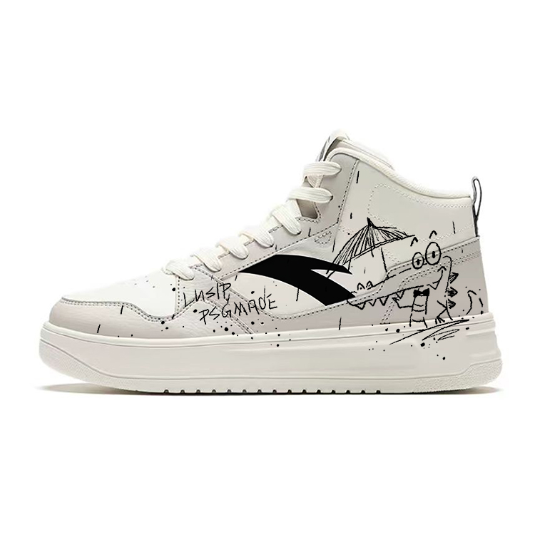 

Расслабленные устойчивые к истиранию дышащие увеличивающие рост высокие кеды для скейтбординга унисекс ANTA, черный белый серый