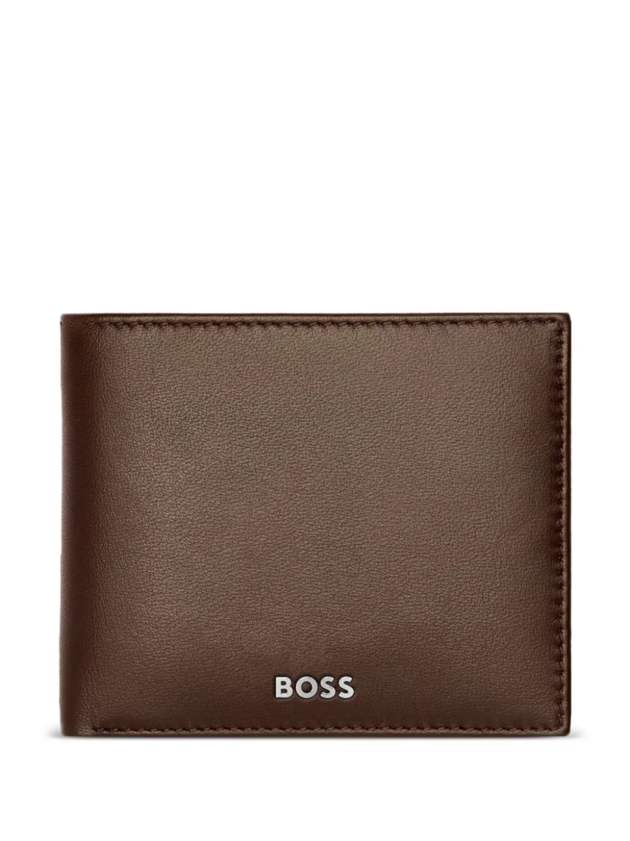 

Кожаный кошелек с логотипом BOSS, коричневый