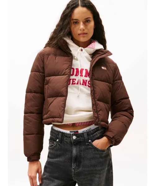

Куртка Cropped fit Tommy Jeans, коричневый