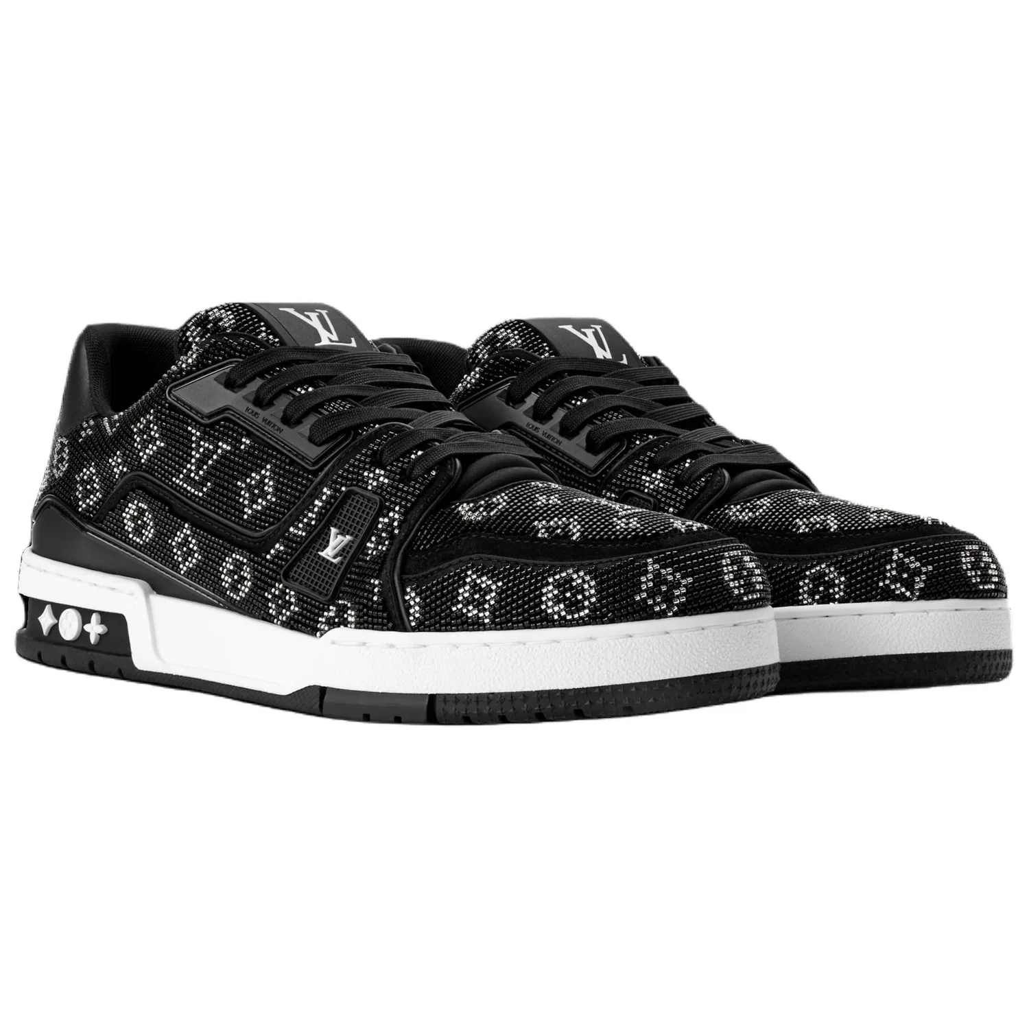 LOUIS VUITTON Кроссовки мужские черные low top skateboard из коровьей кожи — фото 4