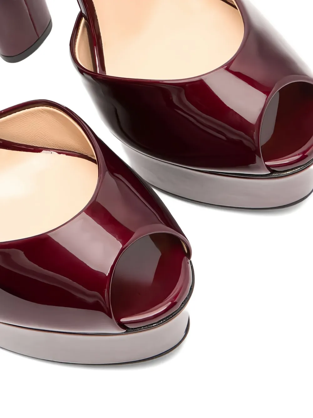 Босоножки Flora 140 на платформе Casadei, красный — фото 3