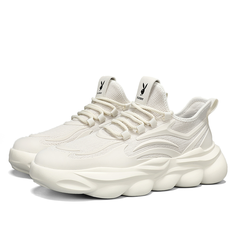 

Playboy Мужские низкие массивные кроссовки Box - белые (высота увеличенная), цвет White (Height Increasing)