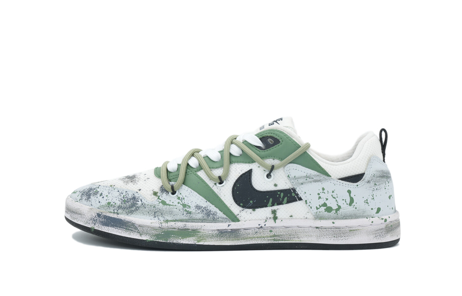 

Кроссовки Nike SB Alleyoop Skateboarding Shoes Women's Low-top White/green, зеленый