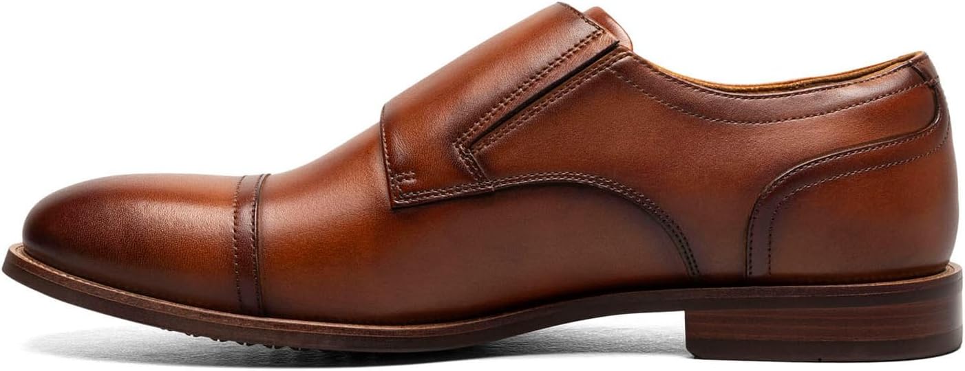 Мужские лоферы Florsheim, Rucci с двойным ремешком и заостренным носком, Cognac — фото 4