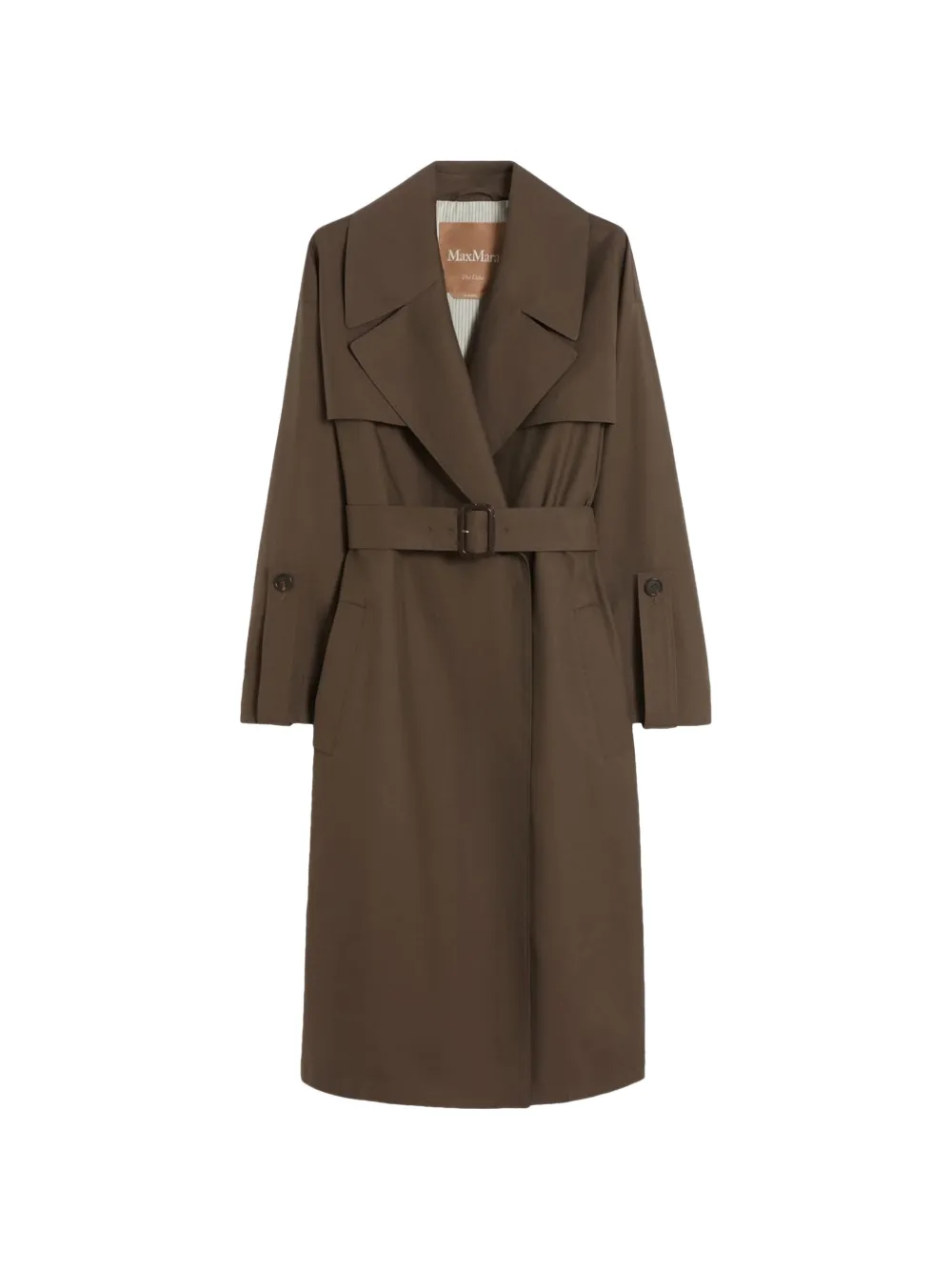 

Хлопковая куртка с поясом Max Mara, коричневый