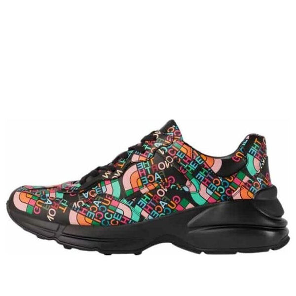 

Кроссовки the north face x rhyton 'allover logo black' Gucci, черный