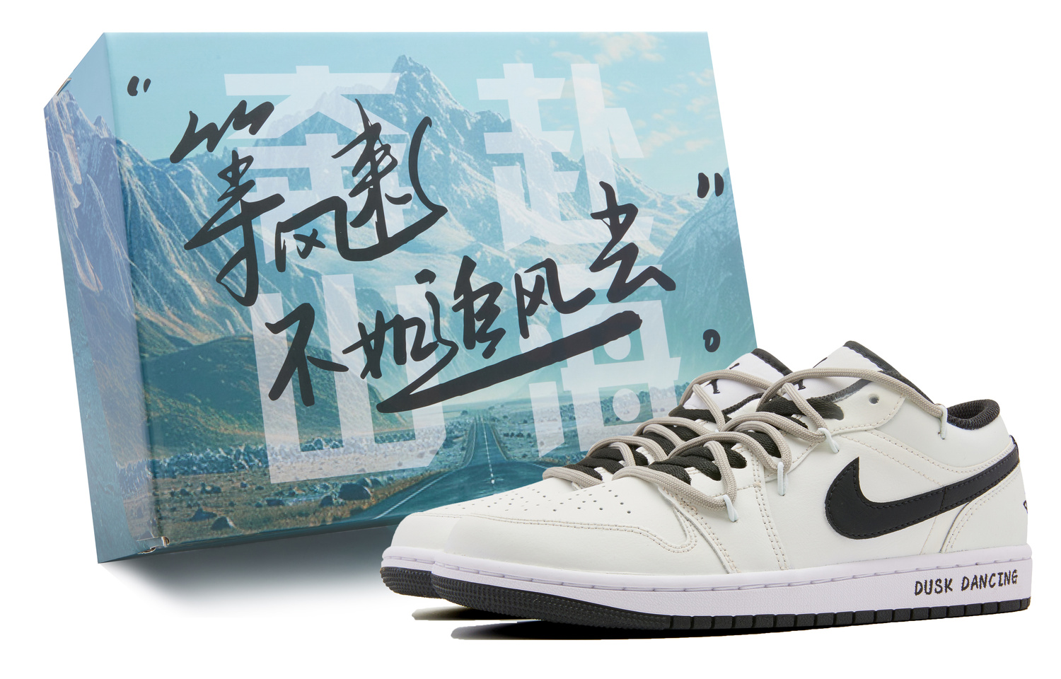 

Кроссовки мужские Air 1 Low Cushioned Slip-Resistant Breathable Low-Top Vintage баскетбольные черно-белые Jordan, Custom