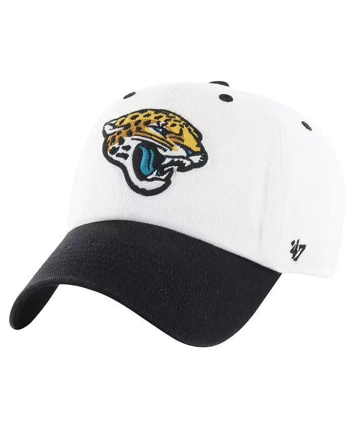 

Мужская белая/черная кепка Jacksonville Jaguars Double Header Diamond Clean Up Adjustable '47 Brand