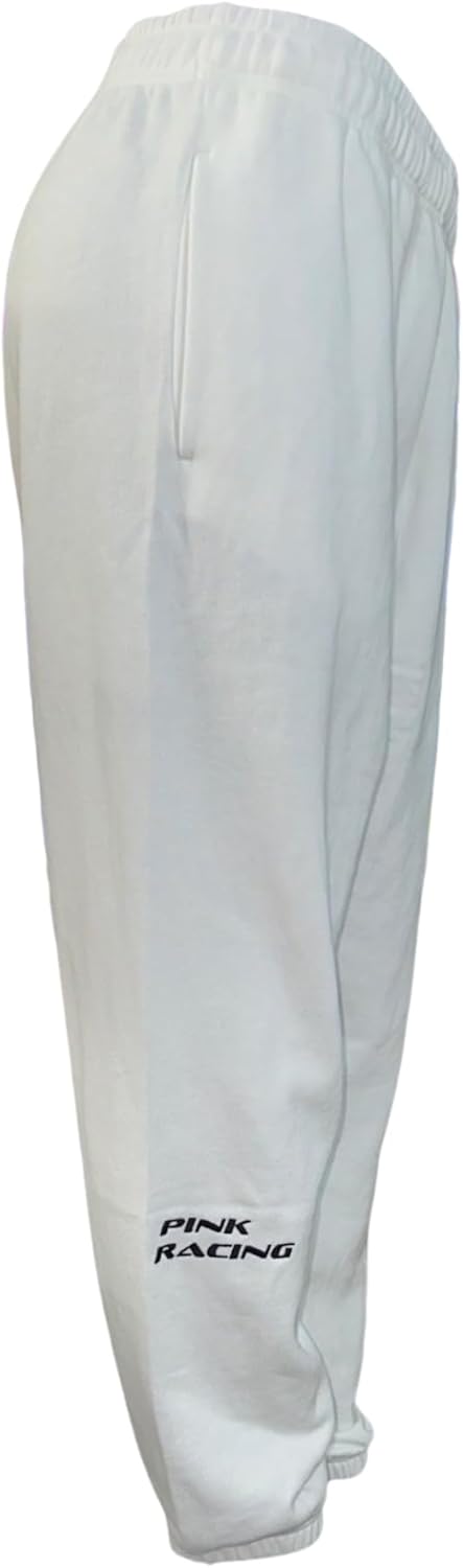 Свободные спортивные брюки Victoria's Secret Pink Fleece Ivy, цвет белый, новые, White Racing — фото 3
