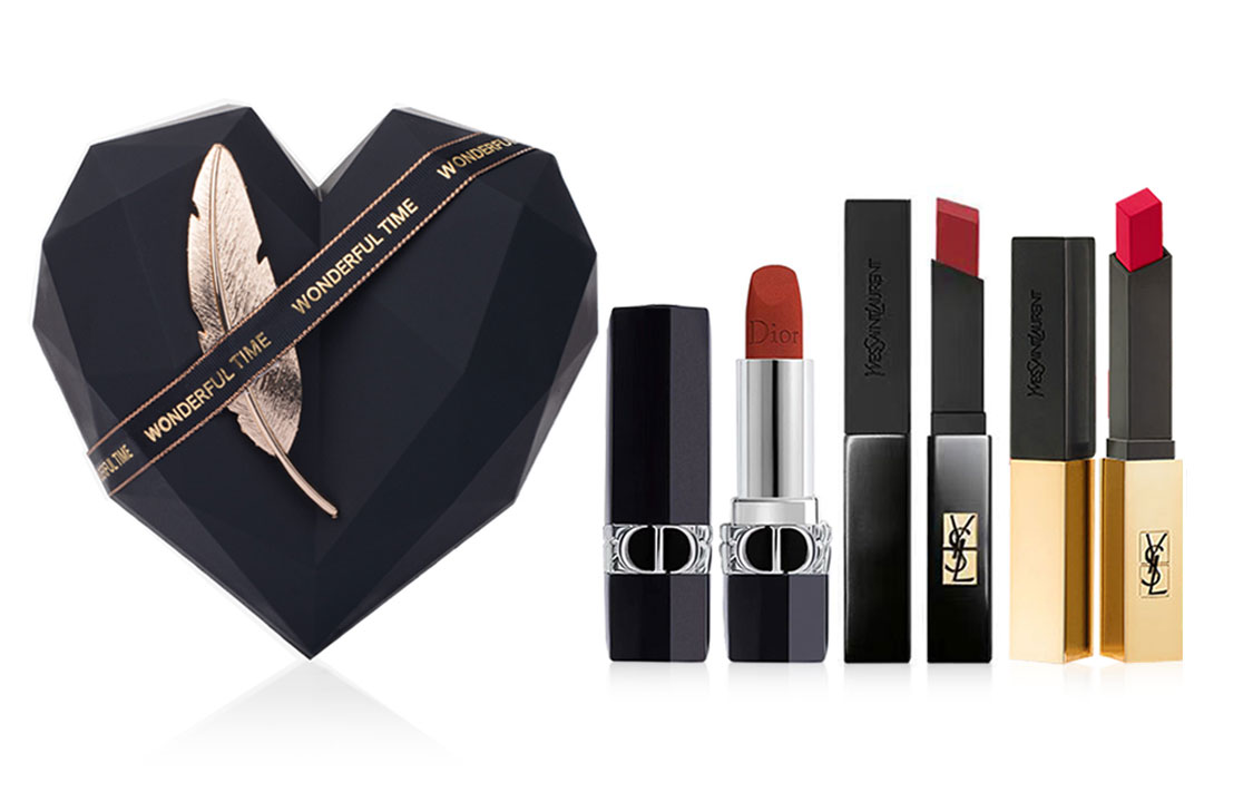 DIOR Набор одежды vivid blue gold obsidian heart box велюр натуральный долговечный 3 шт, подарок для девушки — фото 3