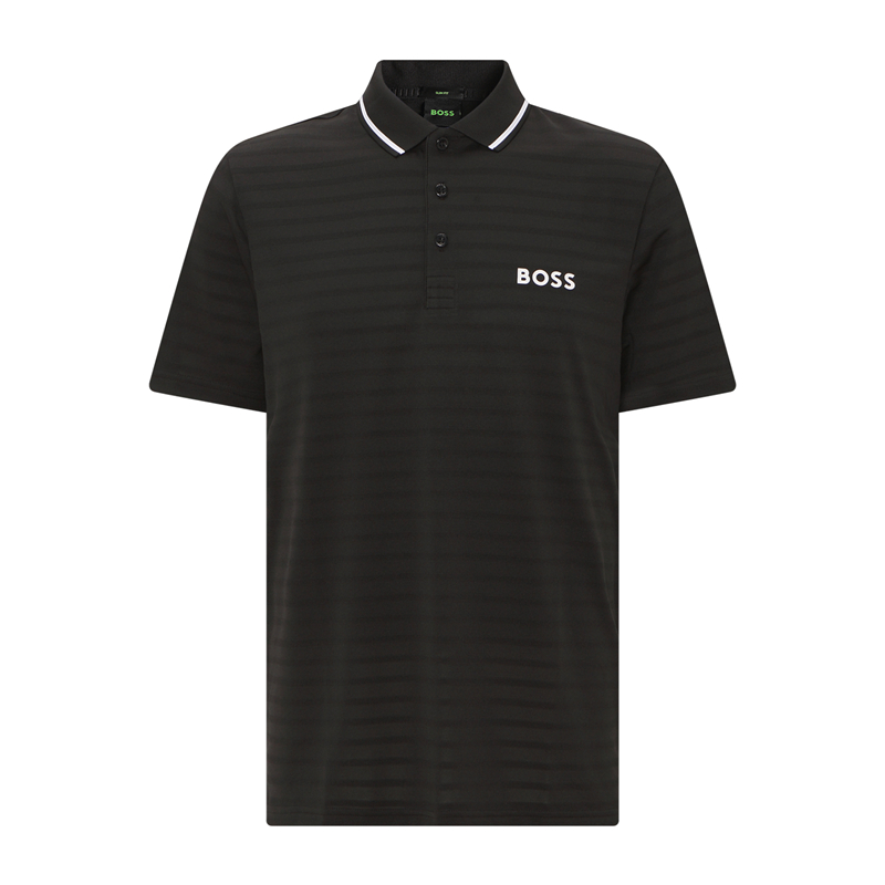 

HUGO BOSS Рубашка-поло мужская черная