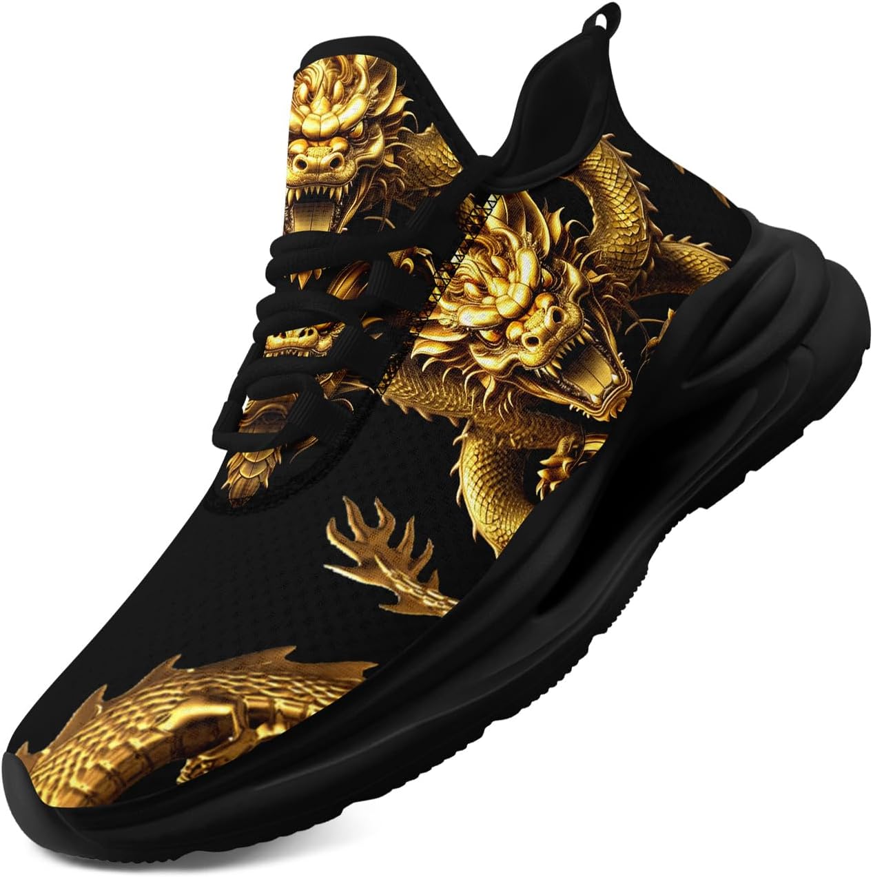 

Мужские кроссовки Dragon для бега, модные, комфортные, легкие, спортивные, дышащие, для тренировок и тенниса, сетчатые, для женщин Coolcustomize, золотой