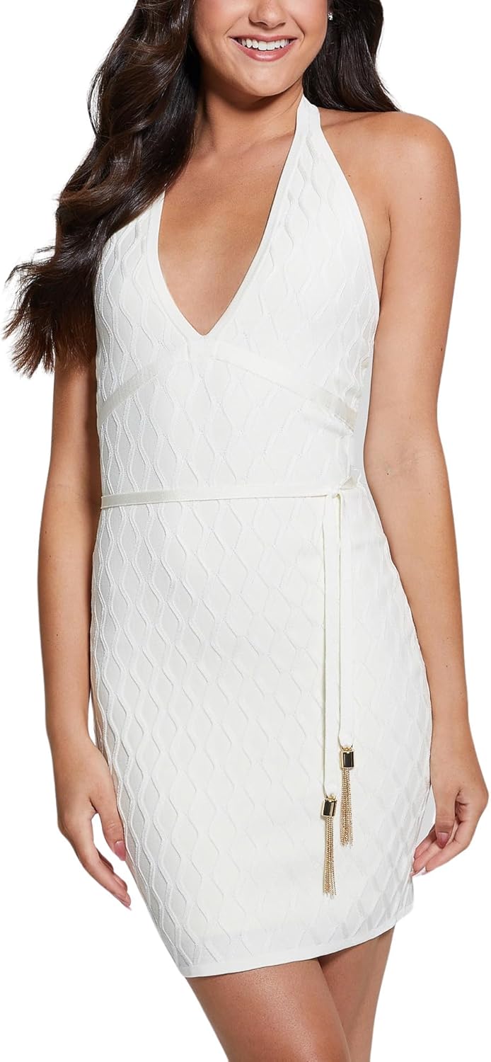 

Платье GUESS Lucia без рукавов с волнистой резинкой, Dove White