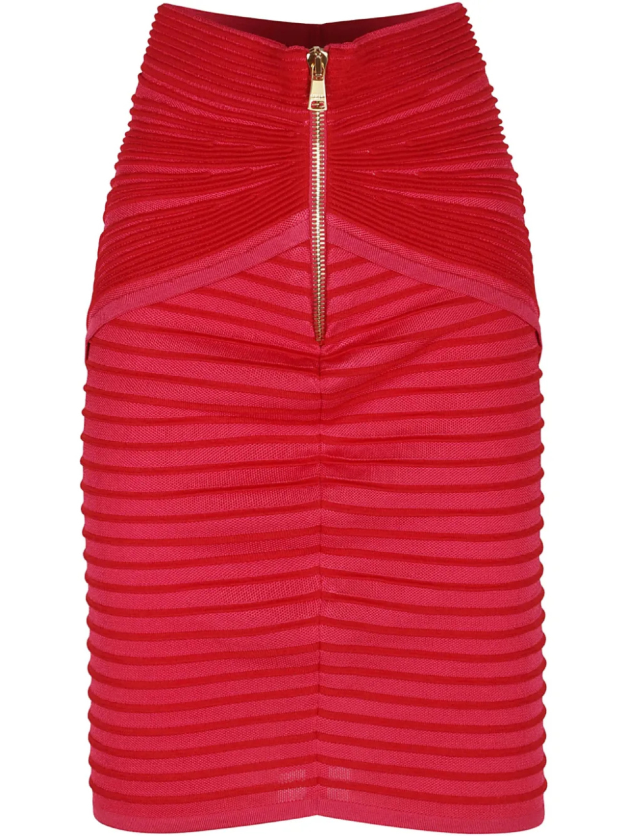 

Юбка миди с драпировкой Balmain, красный