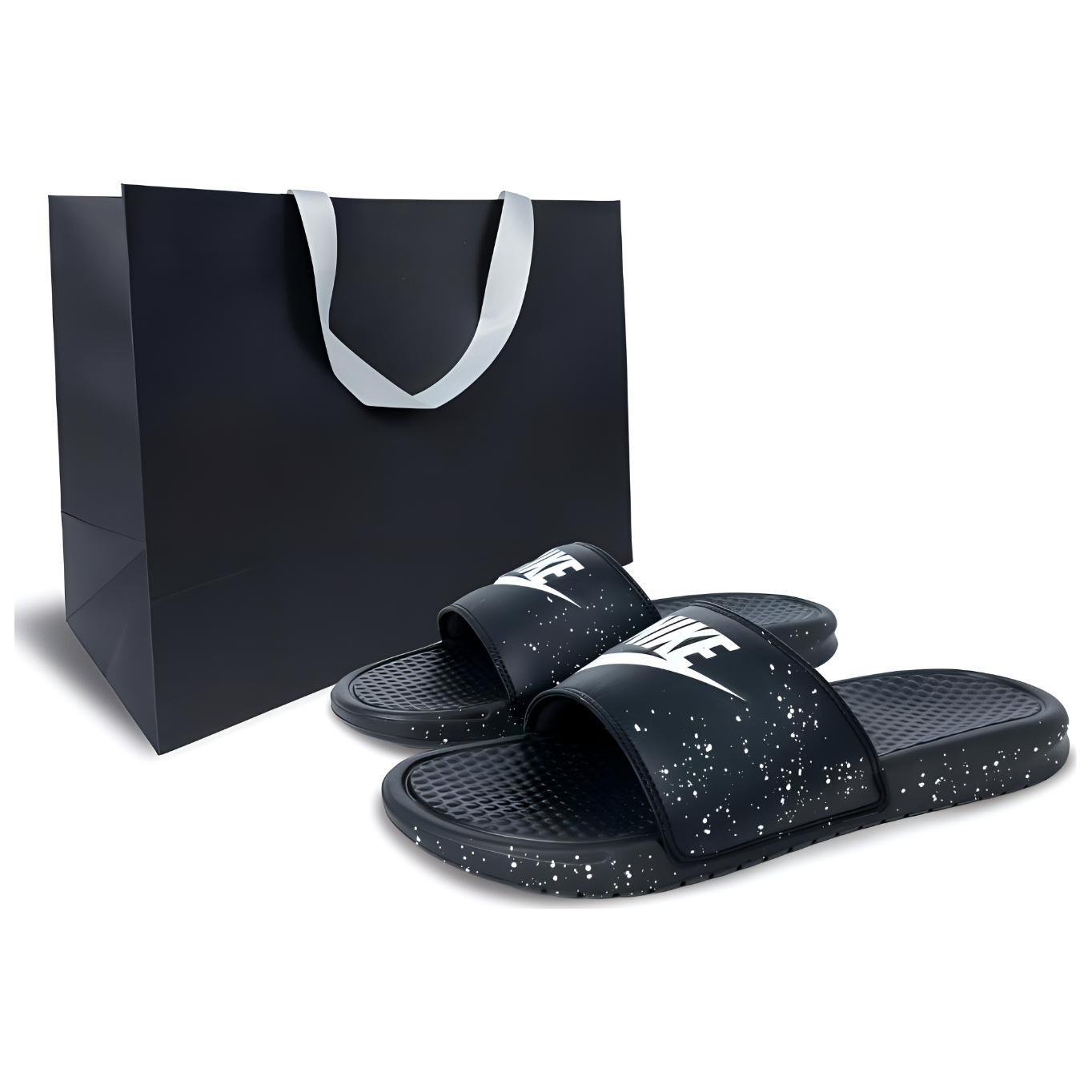

Шлепанцы Benassi JDI унисекс белые/черные Nike