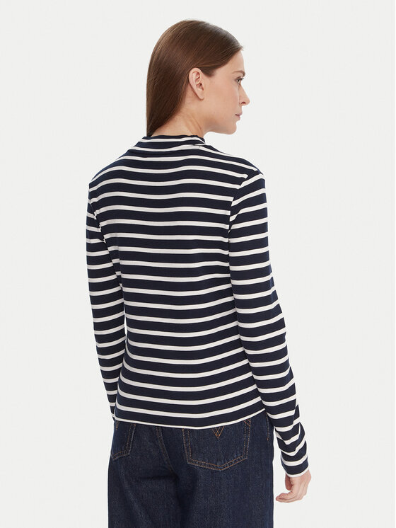 Блузка slim fit WW0WW47307 Tommy Hilfiger, синий — фото 3