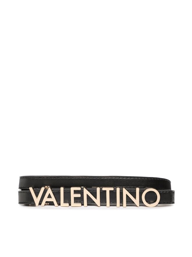 

Ремень женский Valentino кожаный с надписью, черный