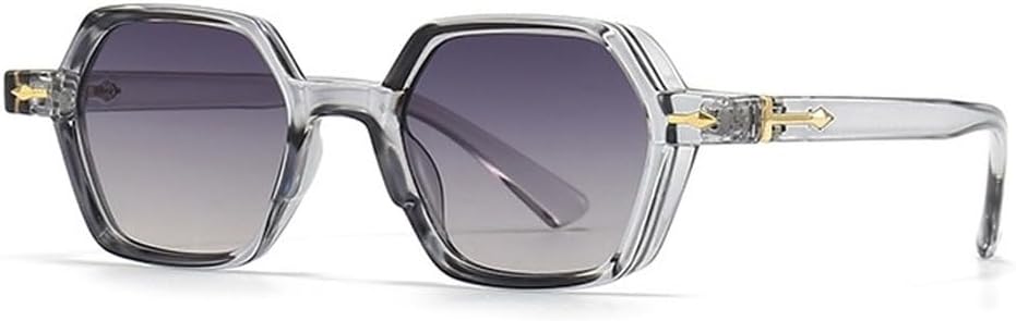 

Популярные модные солнцезащитные очки в форме маленького многоугольника и квадрата для женщин, градиентные, с защитой от УФ-излучения UV400, для мужчин, с декоративными заклепками SKFGNX, Gray Gray Gradient