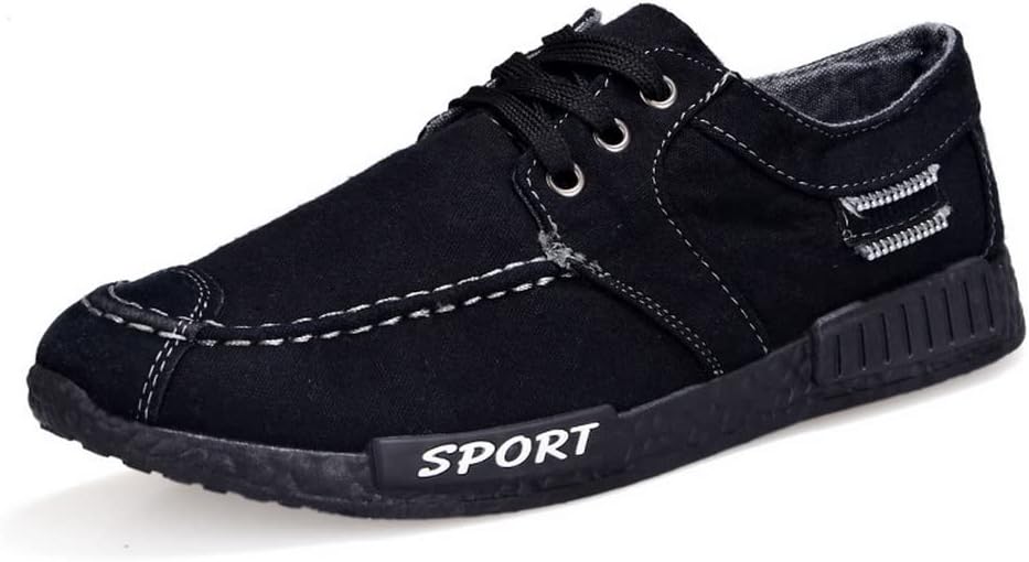 

Мужские винтажные низкие кеды из потертого денима Tazimall, черный