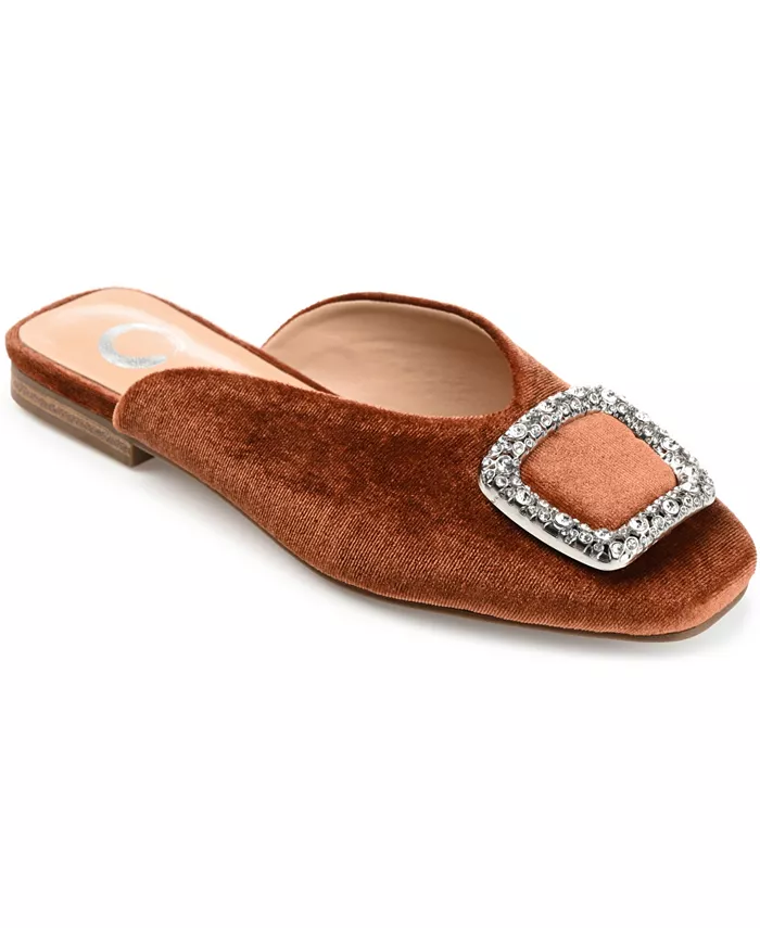 Женские мюли Sonnia из вельвета Journee Collection, коричневый