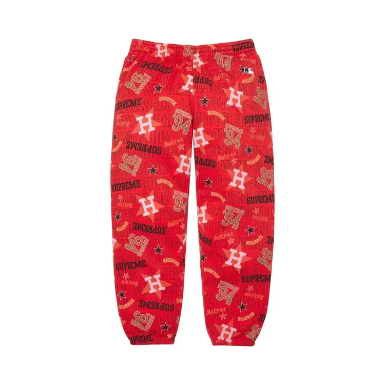 Спортивные штаны Supreme x Mitchell & Ness Teams, красный