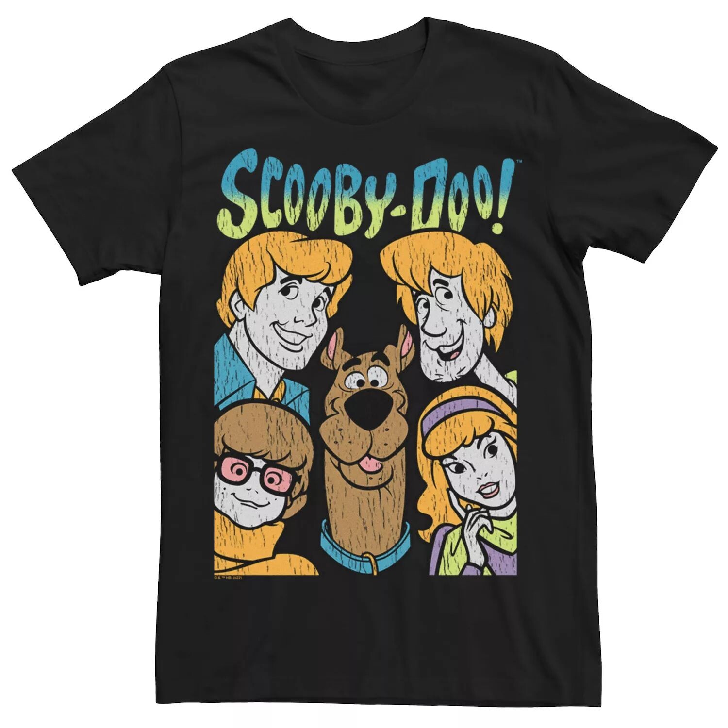 

Мужская красочная футболка Scooby Doo Gang Licensed Character