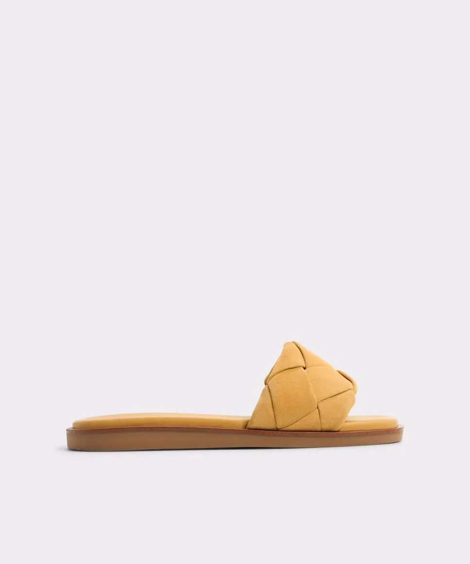 Женские сандалии на плоской подошве с квадратным носком Aldo, жёлтый