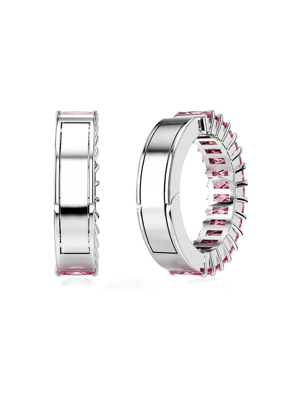 

Серьги-кольца Matrix с кристаллами Swarovski, розовый