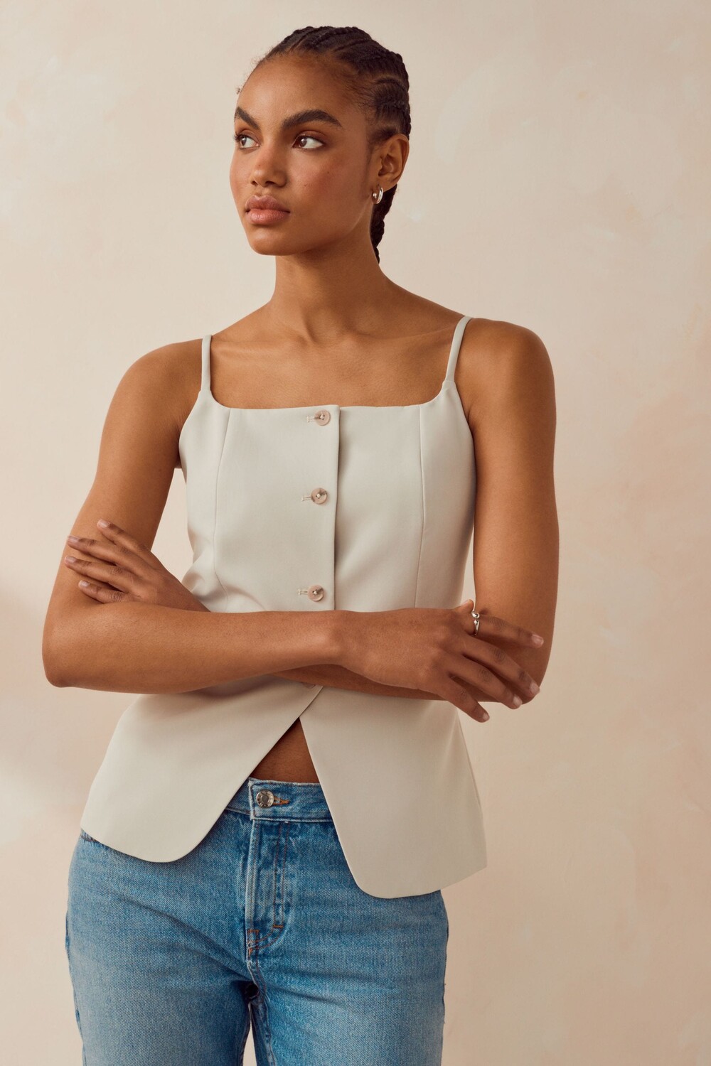 

Жилет на бретелях Vero Moda, серый
