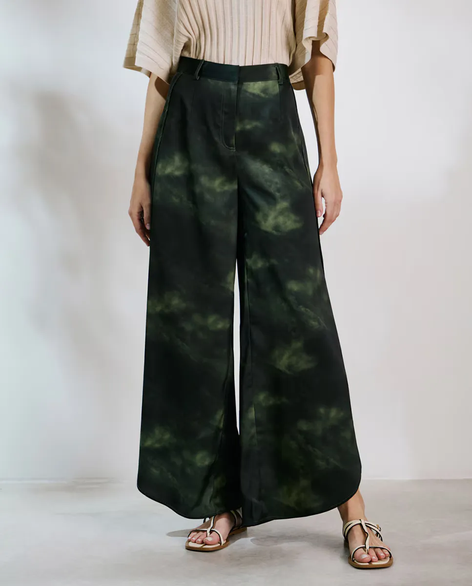 

Женские брюки палаццо с разрезами по бокам Vero Moda, цвет Musgo