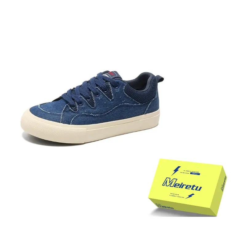 

Meiretu Абразивостойкие противоскользящие скейтерские кеды мужские деним, цвет Denim