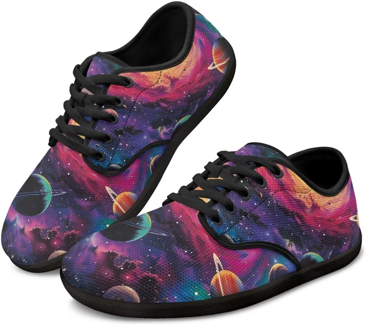 

Кроссовки Binienty Barefot для женщин и мужчин, широкие слипоны для бега, походов, тренировок, удобные спортивные туфли на плоской подошве, Galaxy Planet