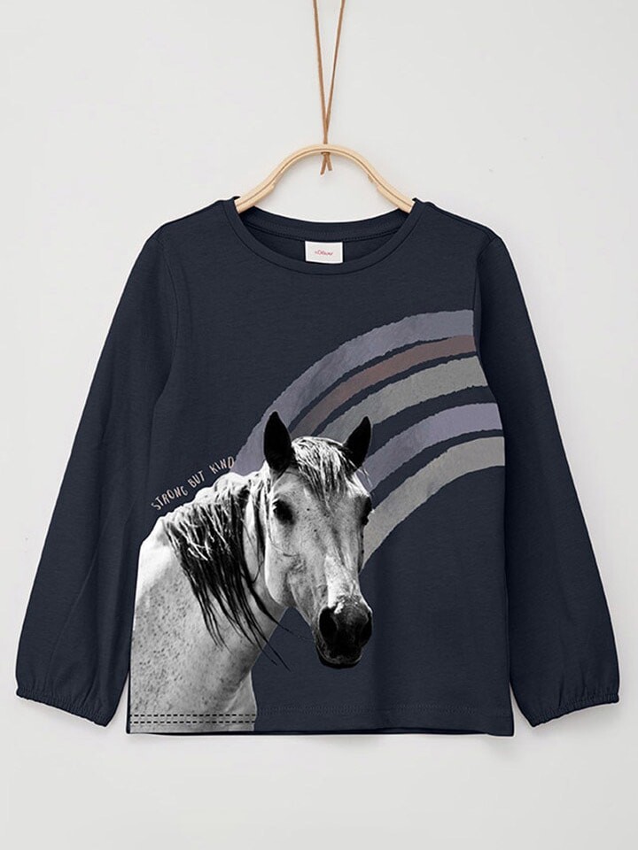 

Лонгслив s.Oliver Longsleeve, темно-синий