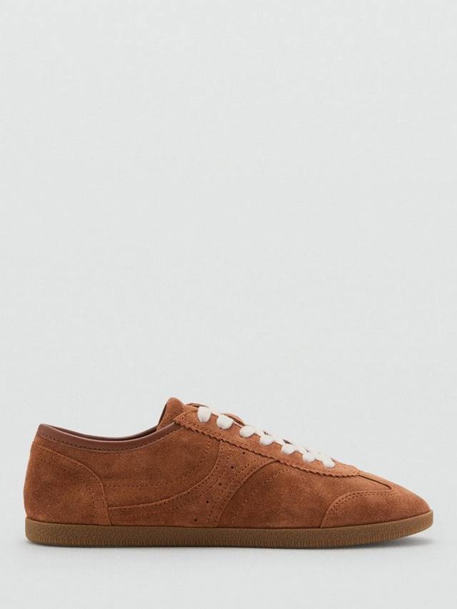Тренеры Point из замши со шнуровкой, цвет Medium Brown Mango, Medium Brown
