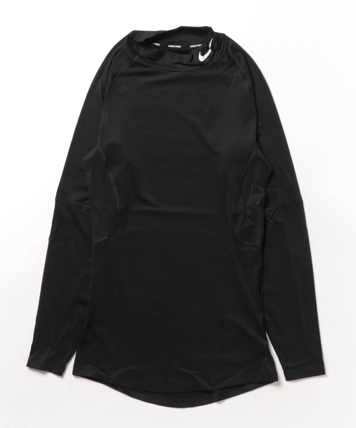 Мужская длинная футболка с высоким воротом Nike Pro Dri-FIT Tight Mock LS, чёрная
