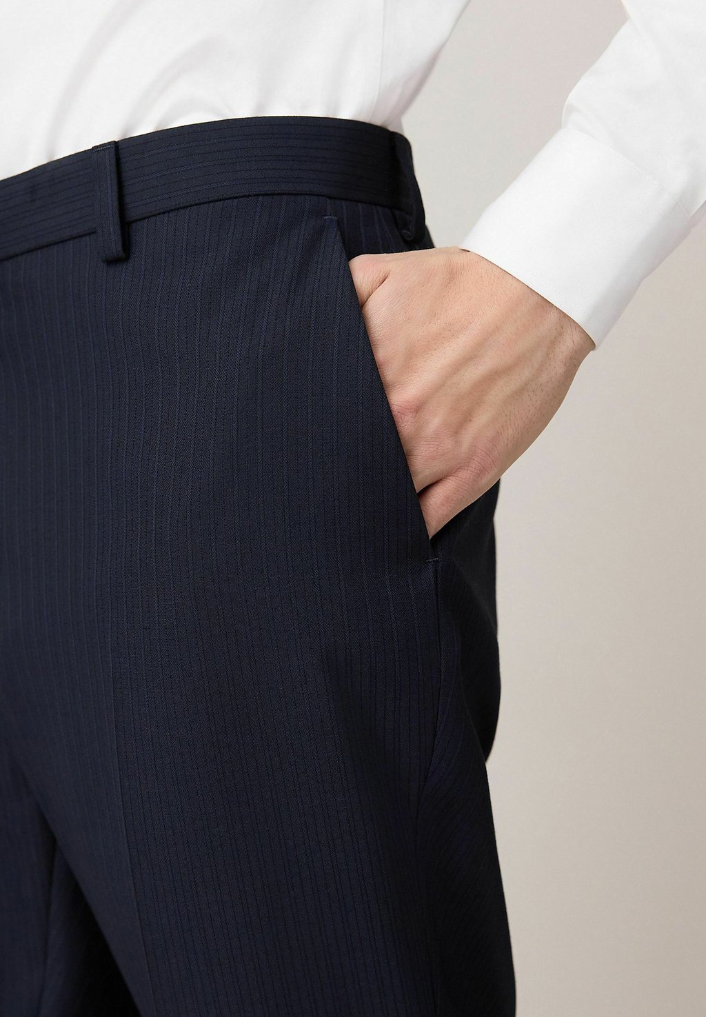 Костюмные брюки SLIM FIT STRIPED - Trousers Next, синий — фото 3