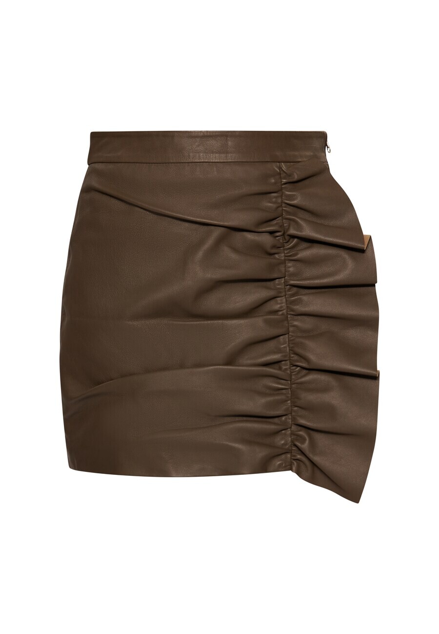 

Кожаная юбка faina Skirt, темно-коричневый