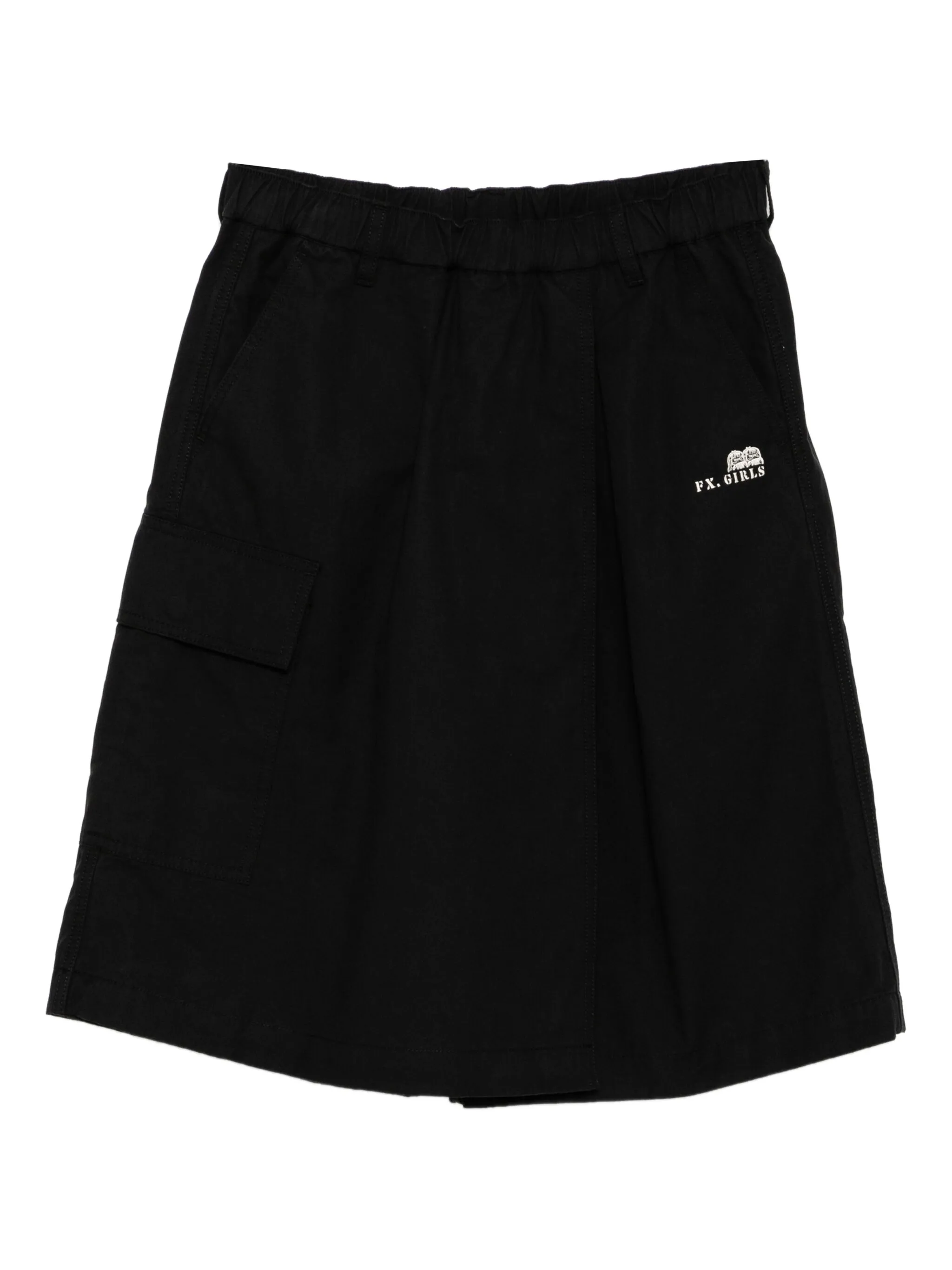 

Юбка-шорты с вышитым логотипом Fingercroxx, черный