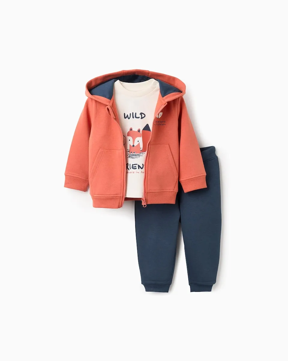 

Детский спортивный комплект с длинным рукавом оранжевого цвета Zippy