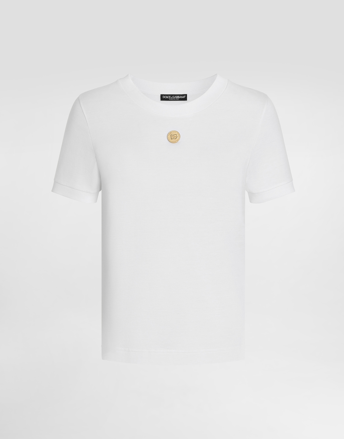 

Хлопковая футболка с медалью Dolce & Gabbana, белый