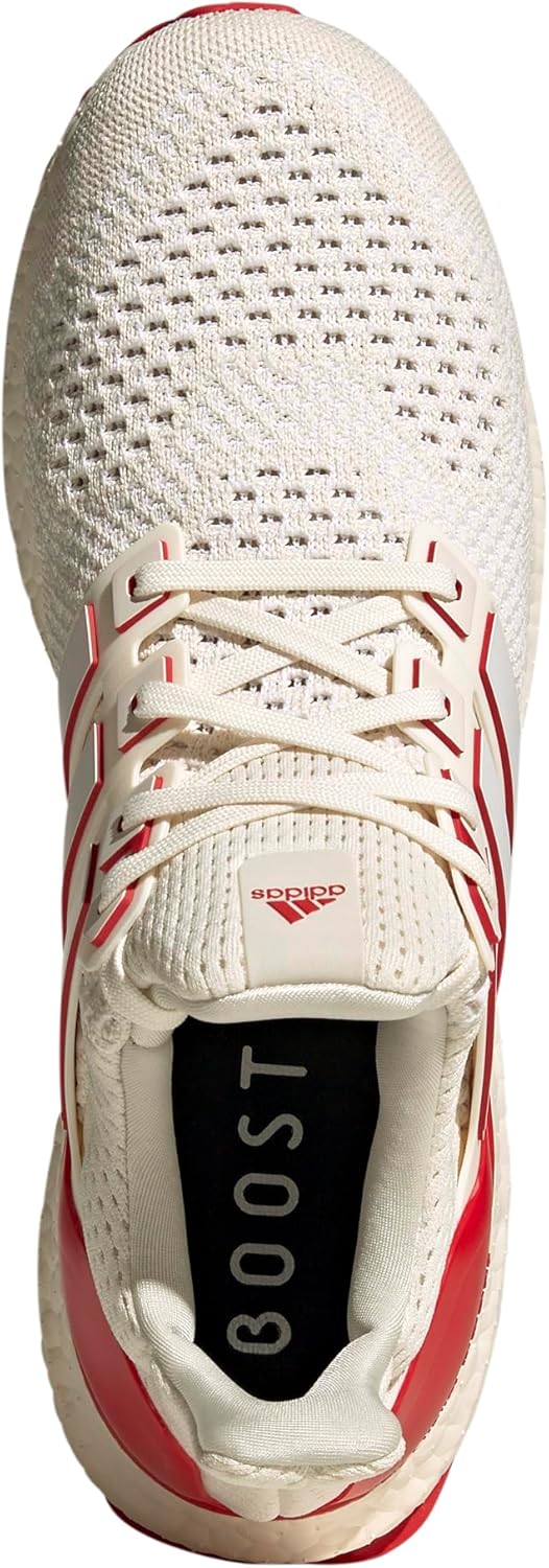 Мужские кроссовки для бега Adidas Ultraboost 1.0, белый/алый — фото 3