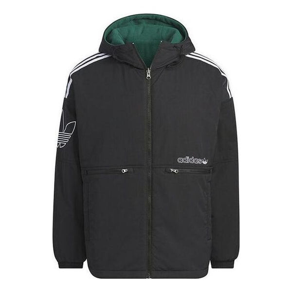 

Куртка оригинальные двусторонние пуховики Adidas, черный