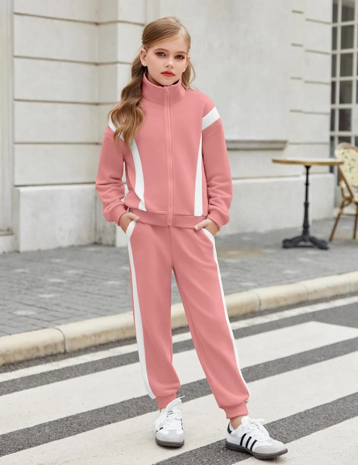Детский спортивный костюм с молнией Zaclotre, Coral Pink — фото 2