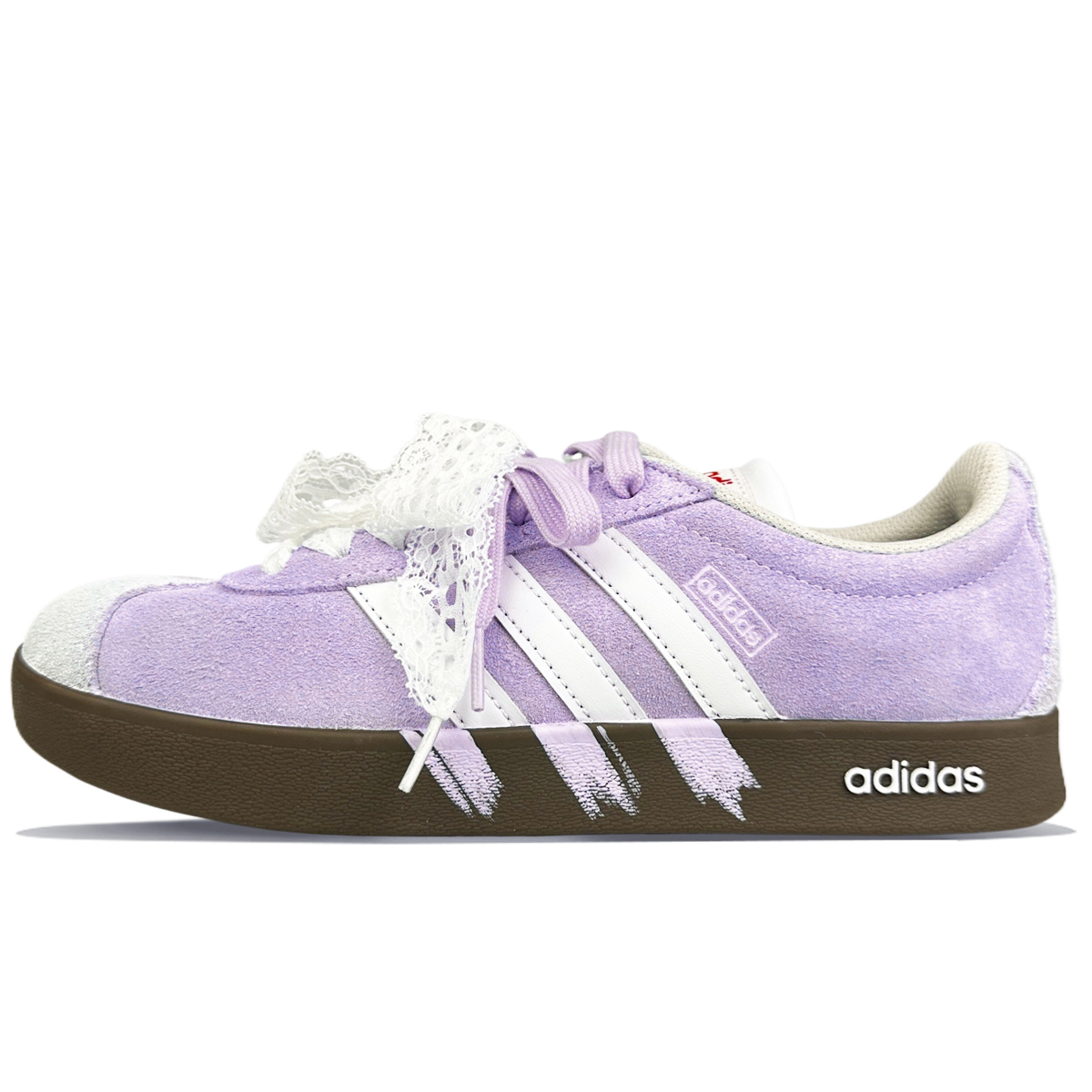 

Adidas Neo ВЛ Корт Лайфстайл скейтборд обувь унисекс низкие белые светло-фиолетовые, цвет Light Purple