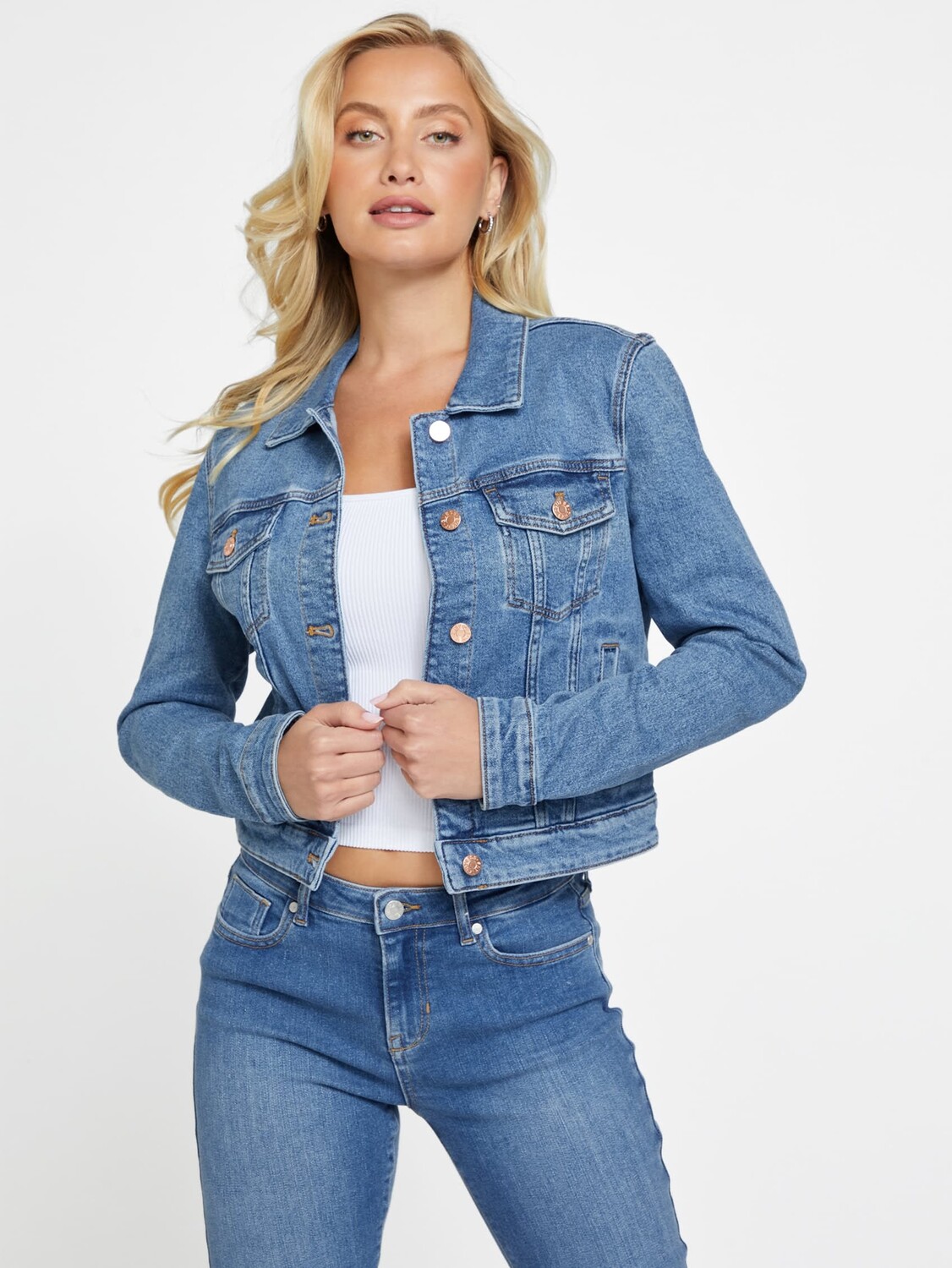 

Джинсовая куртка Анна Guess Factory, цвет Medium Wash