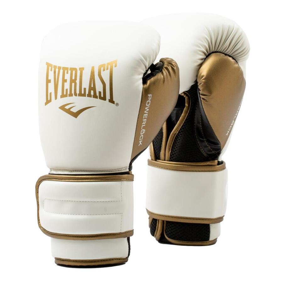 

Боксерские перчатки Everlast Powerlock 2R | Белые/золотые | 10 унций